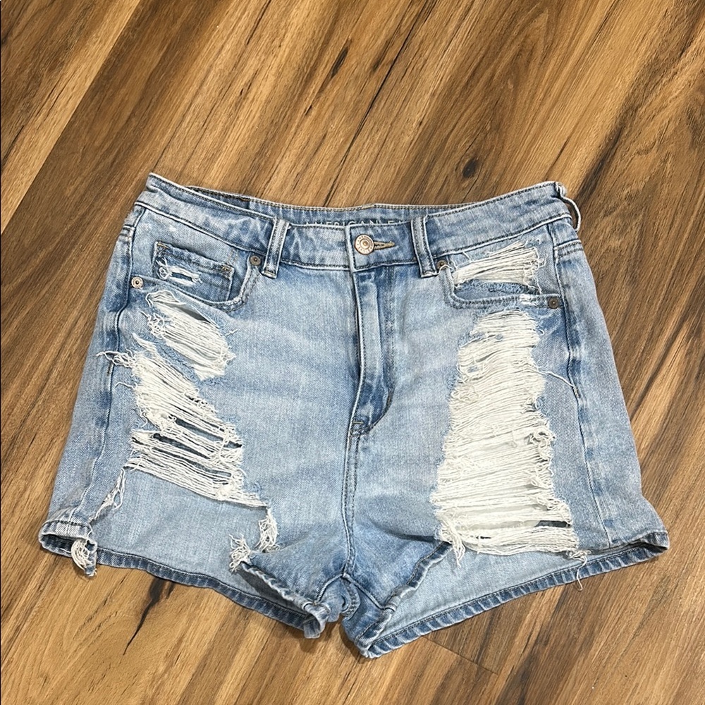 Distressed AE Denim Shorts